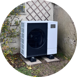 Chauffage à l'extérieur d'une maison